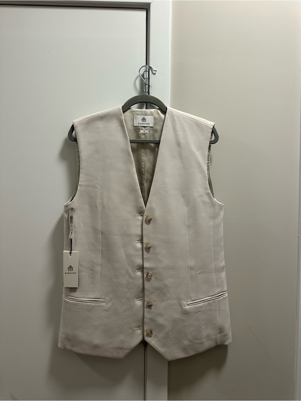Babaton/Aritzia Beige Button up Vest